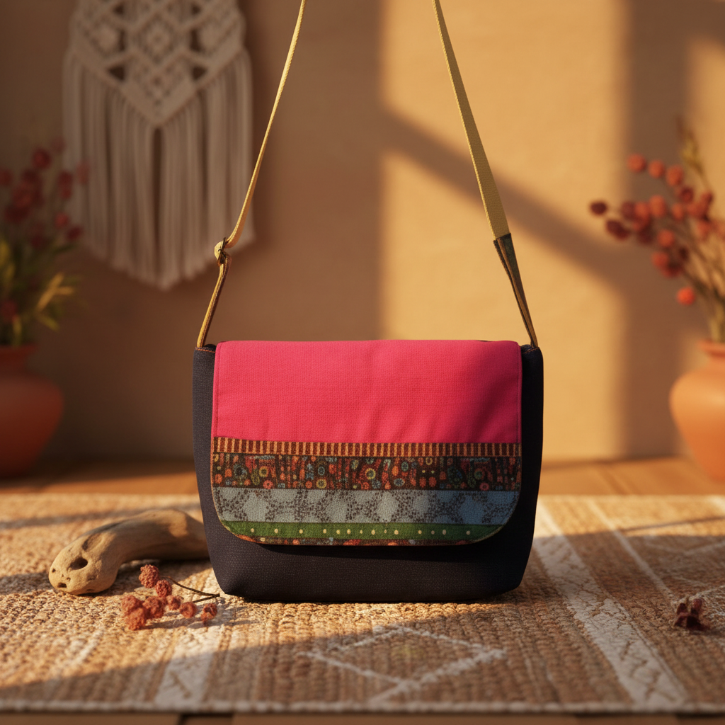 Bohemian Sunset Messenger Bag in stunning setting