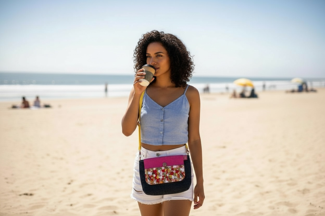 Floral Garden Messenger Bag